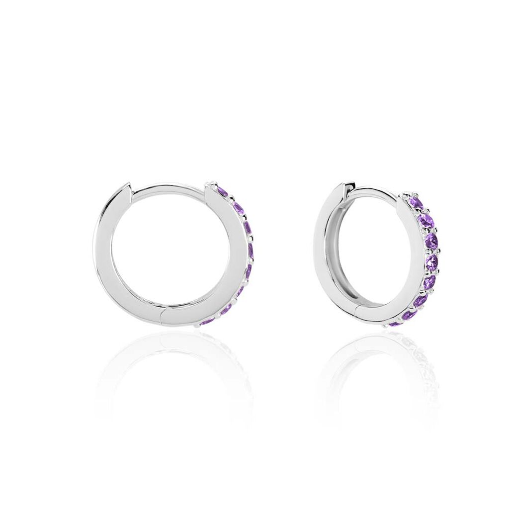 Cr&eacute;oles Rio Argent Blanc Oxyde De Zirconium - Cr&eacute;oles Femme | Marc Orian