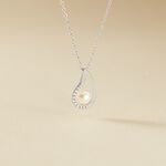 Collier Akiko Argent Blanc Perle De Culture Et Oxyde De Zirconium - Colliers avec pierres Femme | Marc Orian