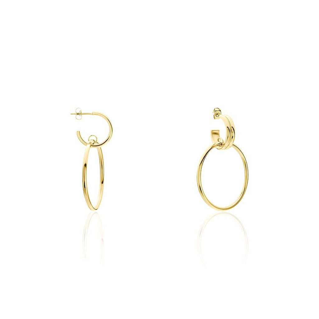 Boucles D'oreilles Pendantes Juhani Acier Jaune - Pendantes Femme | Marc Orian