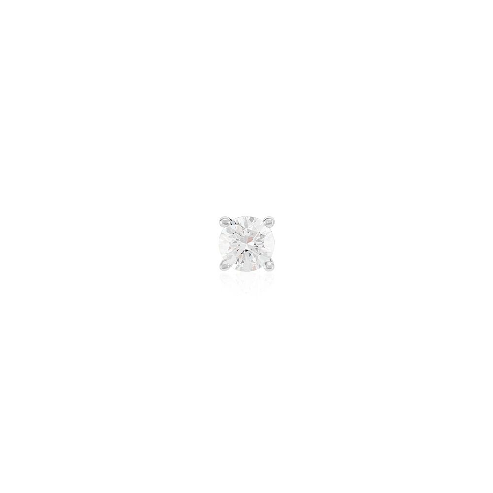 Boucle D'oreille Puce Unitaire Victoria Or Blanc Diamant - Puces Famille | Marc Orian