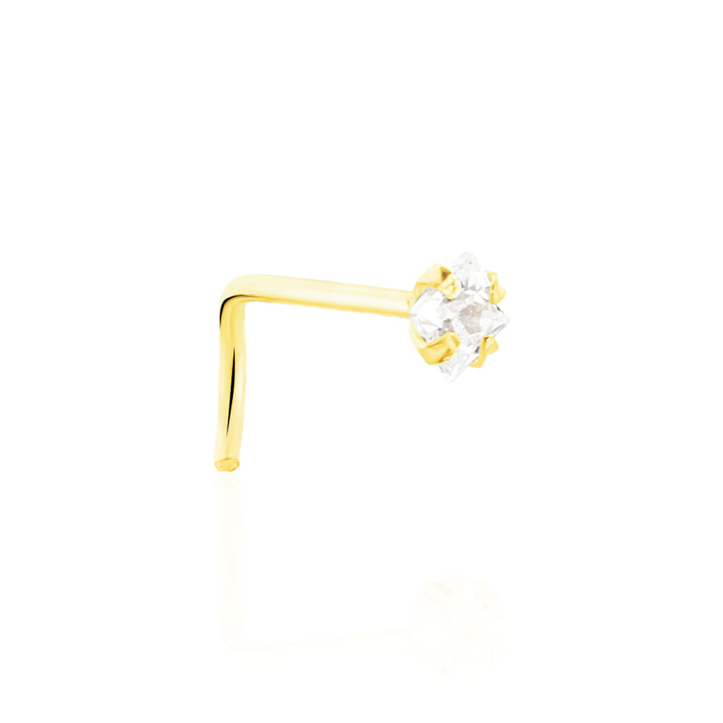 Piercing De Nez Fethi Serti Griffe Or Jaune Oxyde De Zirconium - Piercing Nez Femme | Marc Orian