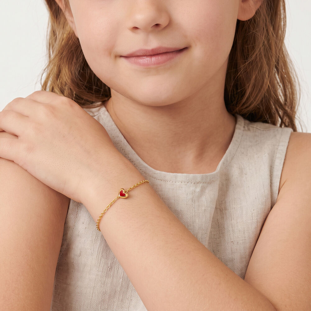 Bracelet Coralie Coeur Or Jaune - Bracelets cha&icirc;nes Enfant | Marc Orian
