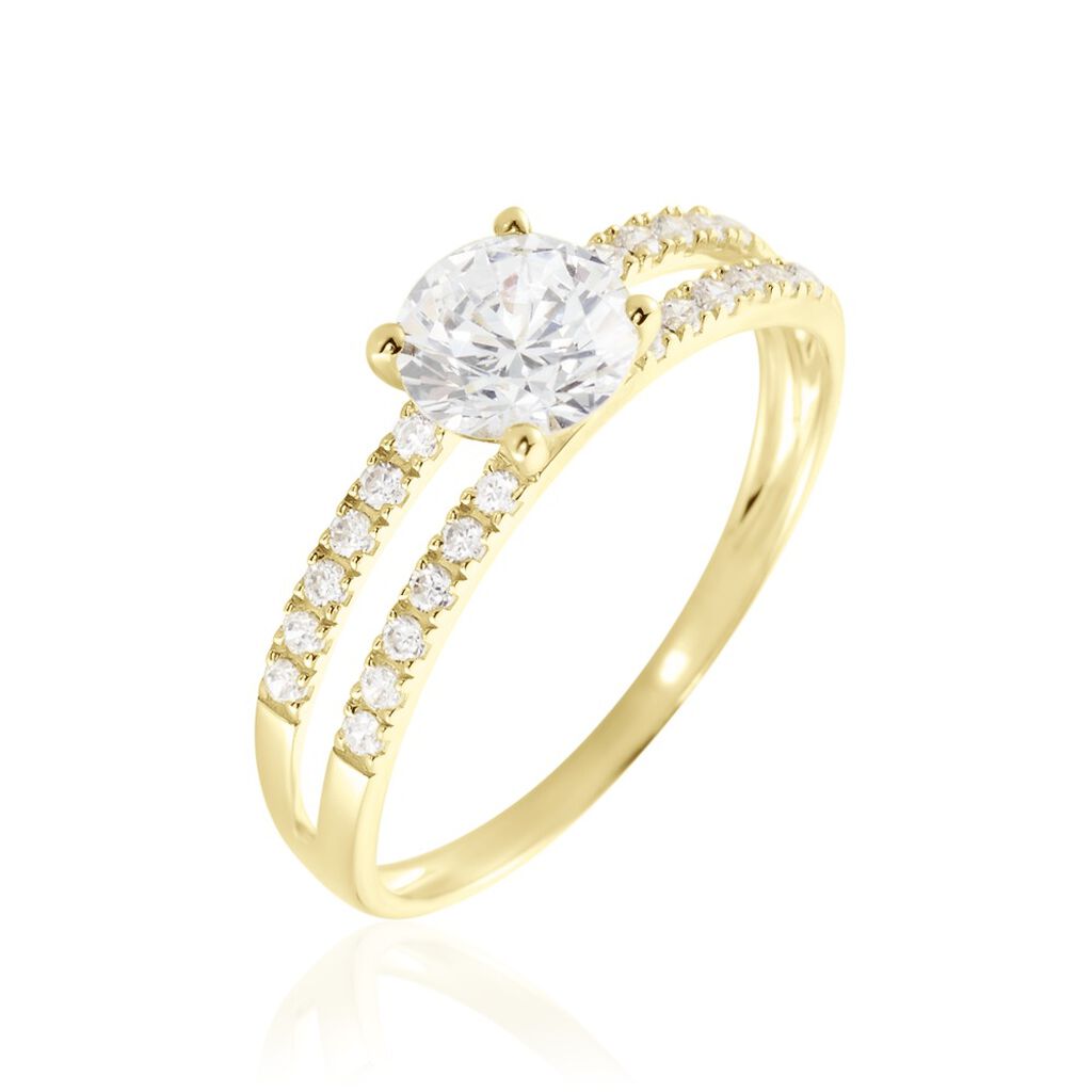 Bague Solitaire Or Jaune Cesarine Oxyde De Zirconium - Solitaires Femme | Marc Orian