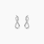Boucles D'oreilles Puces Samy Or Blanc Diamant - Puces Femme | Marc Orian