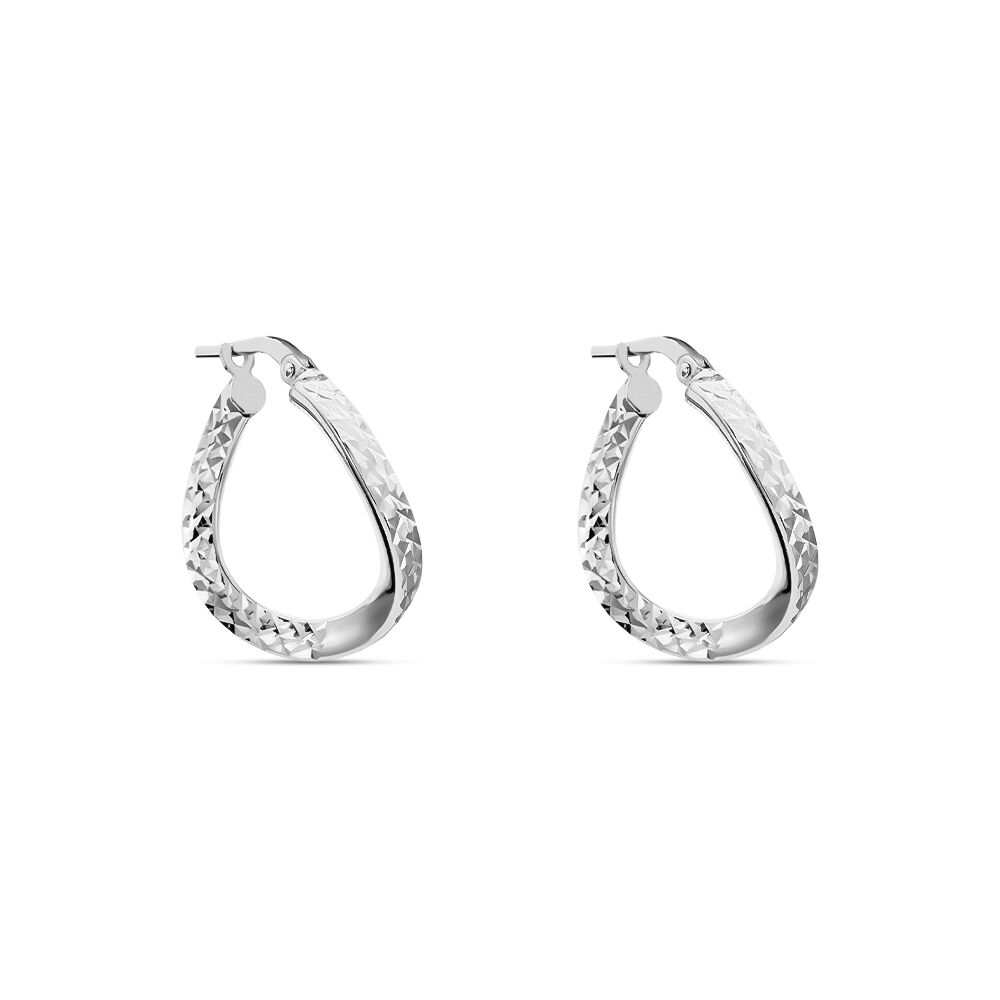 Cr&eacute;oles Moheli Argent Blanc - Cr&eacute;oles Femme | Marc Orian