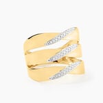 Bague Catharine 3 Rangs Or Jaune Diamant - Bagues pierres pr&eacute;cieuses Femme | Marc Orian