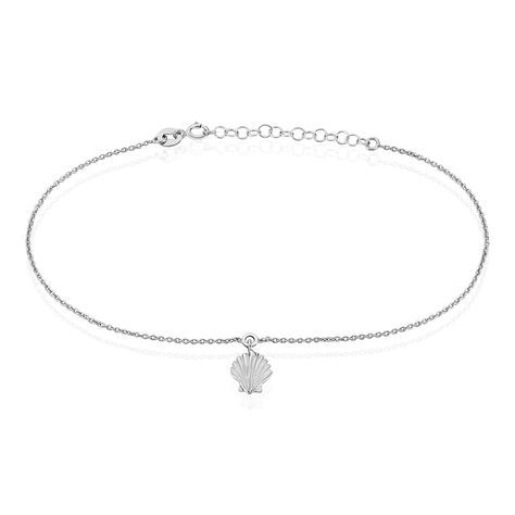 Chaîne De Cheville Zelia Argent Blanc - Chaines de cheville Femme | Marc Orian