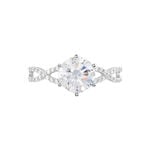 Bague Solitaire Alassane Or Blanc Oxyde De Zirconium - Solitaires Femme | Marc Orian