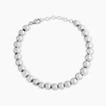 Bracelet Ciska Argent Blanc - Bracelets fantaisie Femme | Marc Orian