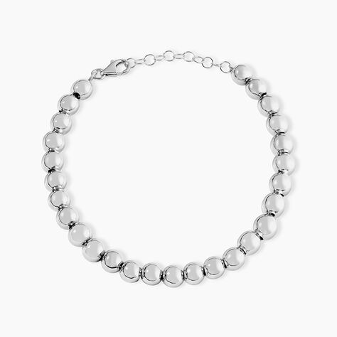 Bracelet Ciska Argent Blanc - Bracelets fantaisie Femme | Marc Orian