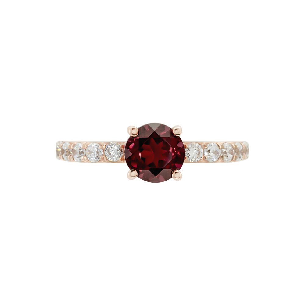 Bague Or Rose Monroe Rhodolite Oxydes De Zirconium - Bagues avec pierre Femme | Marc Orian