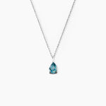 Collier Goutte Or Blanc Topaze - Colliers avec pierres Femme | Marc Orian