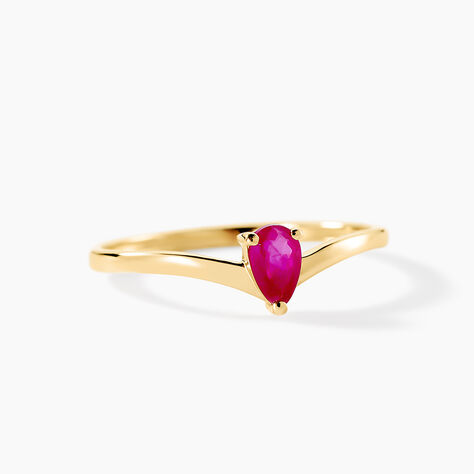 Bague Solitaire Pluie D'Eclat Or Jaune Rubis - Bagues vintage Femme | Marc Orian
