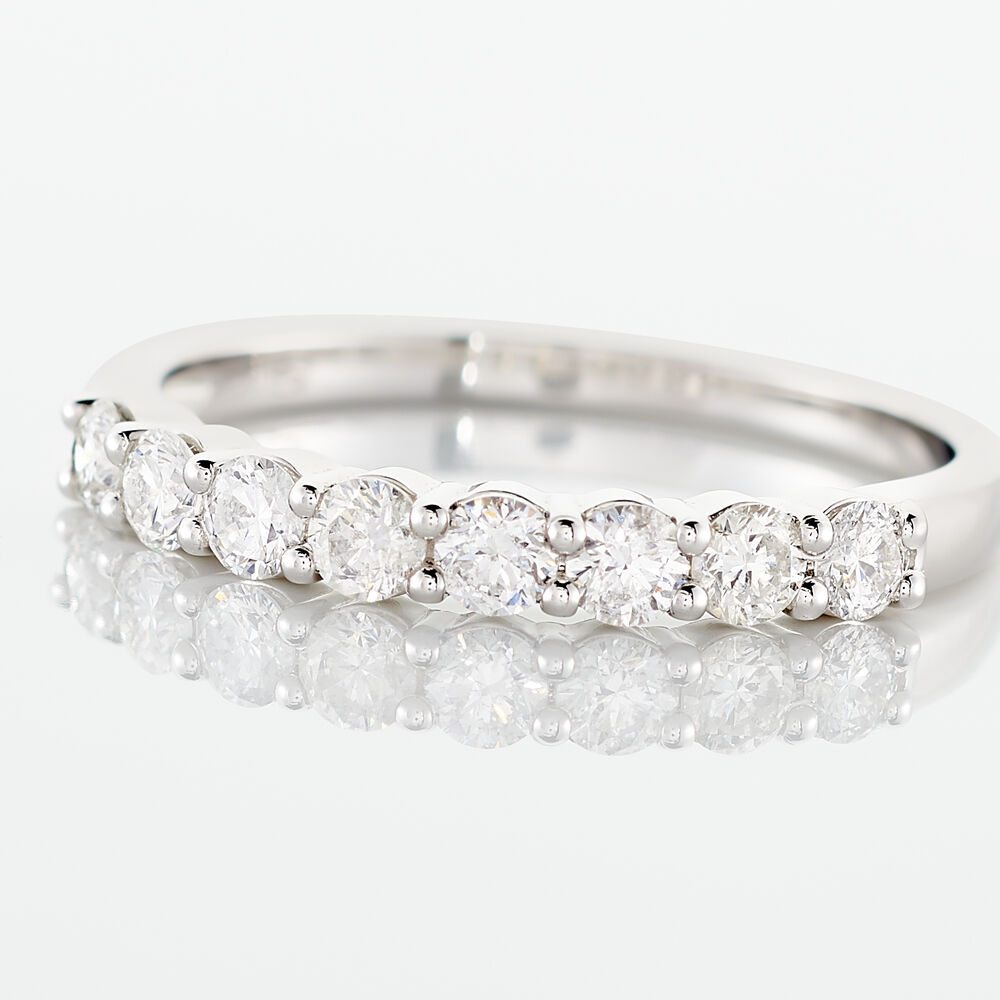 Alliance Hera Or Blanc Diamant - Alliances avec pierres Femme | Marc Orian