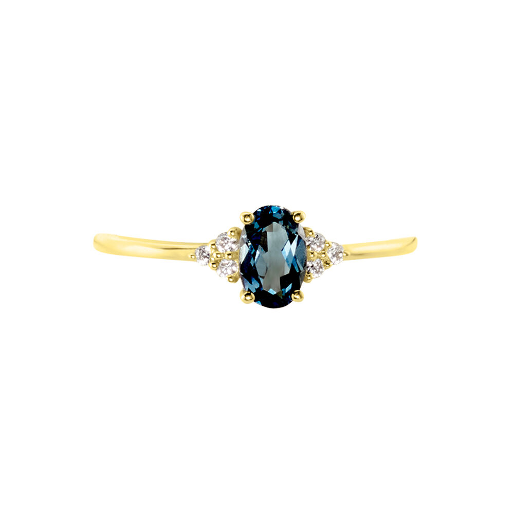 Bague Or Jaune Diapré Topaze Et Oxydes De Zirconium - Bagues pierres fines Femme | Marc Orian