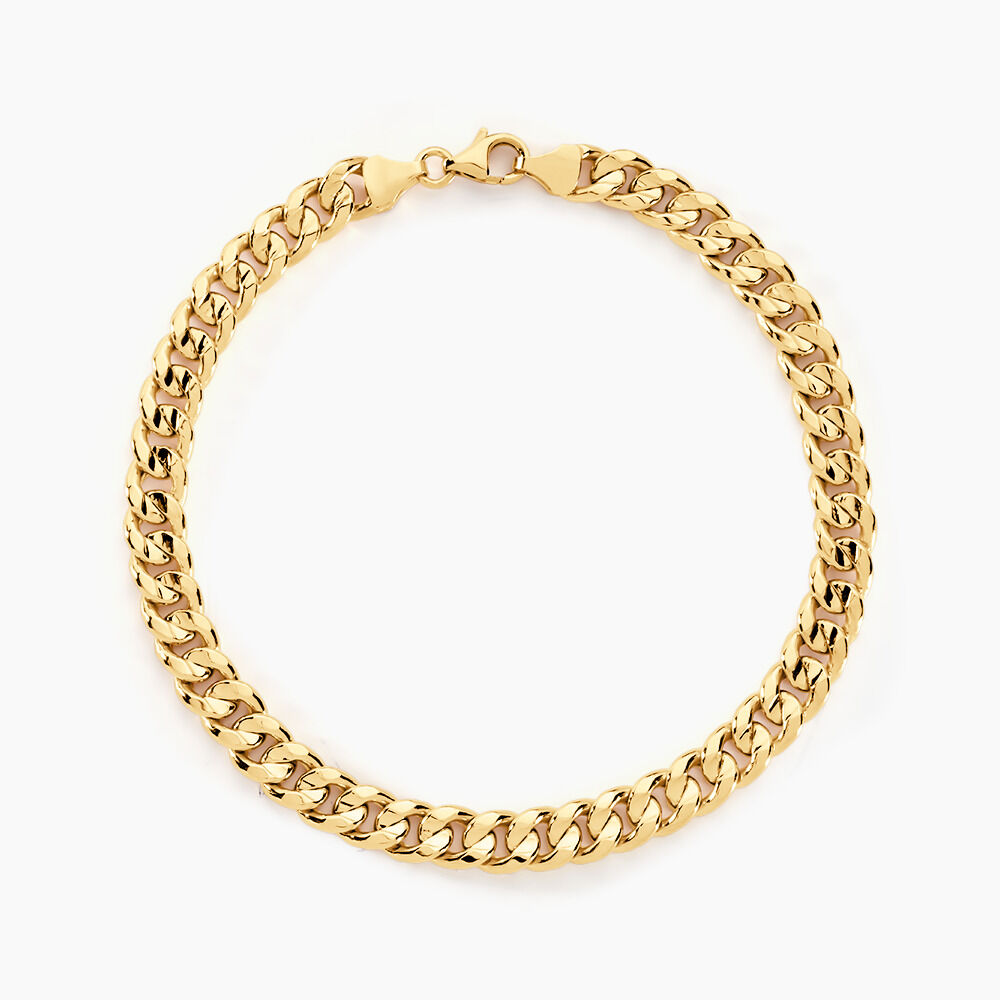 Bracelet Iris Or Jaune Maille Gourmette - Bracelets mailles Homme | Marc Orian