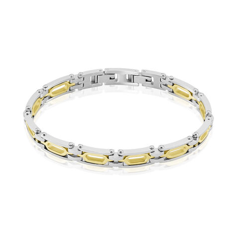 Bracelet Jourdan Wild Acier Blanc Et Jaune - Bracelets cha&icirc;nes Homme | Marc Orian
