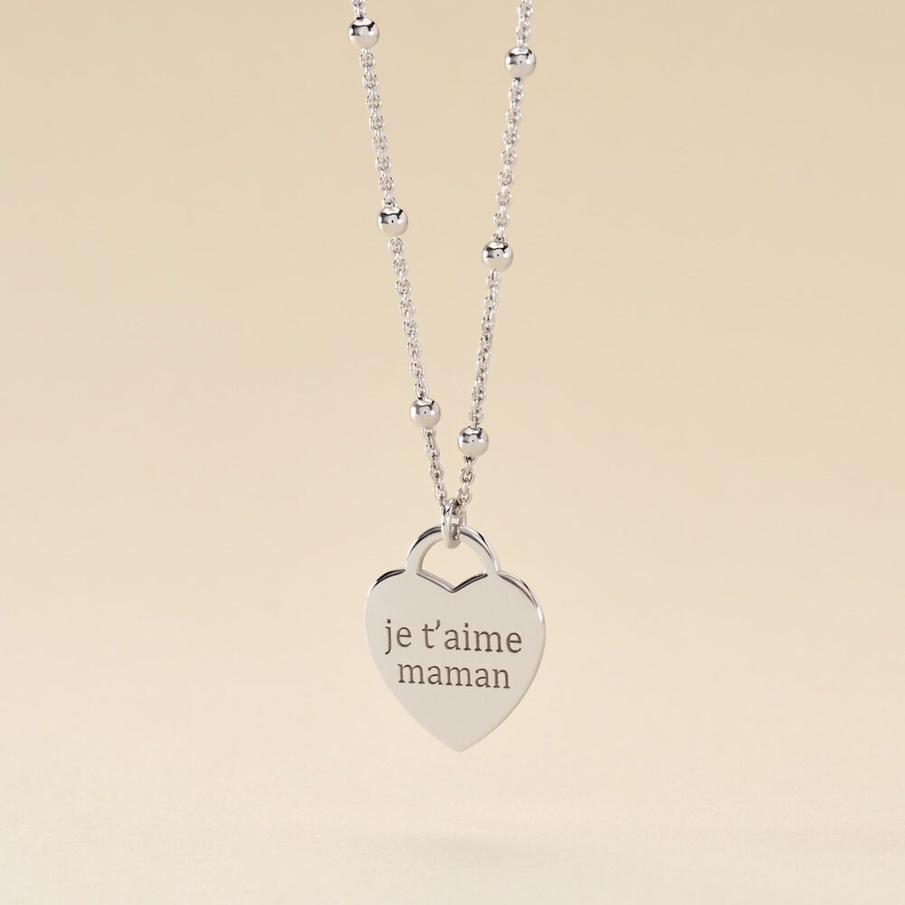 Collier Argent Blanc Laurentin - Colliers fantaisie Femme | Marc Orian