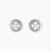 Boucles D'oreilles Puces Carrie Argent Blanc Diamant Synthétique - Puces Femme | Marc Orian