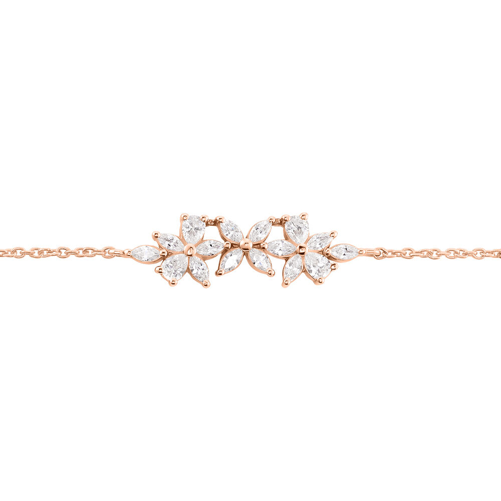 Bracelet Oralie Argent Rose Oxyde De Zirconium - Bracelets chaînes Femme | Marc Orian