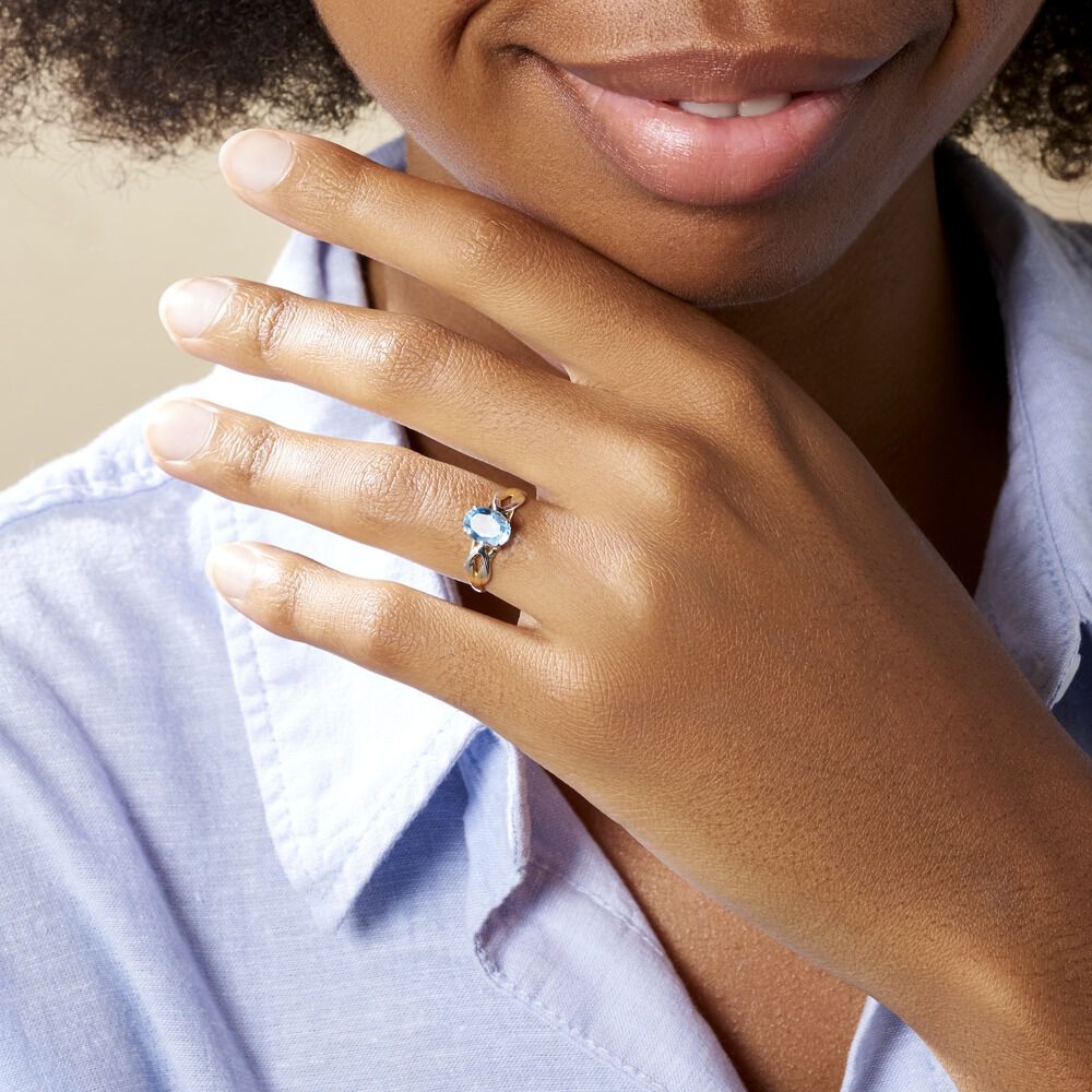 Bague Bonnie Or Bicolore Topaze -  Femme | Marc Orian