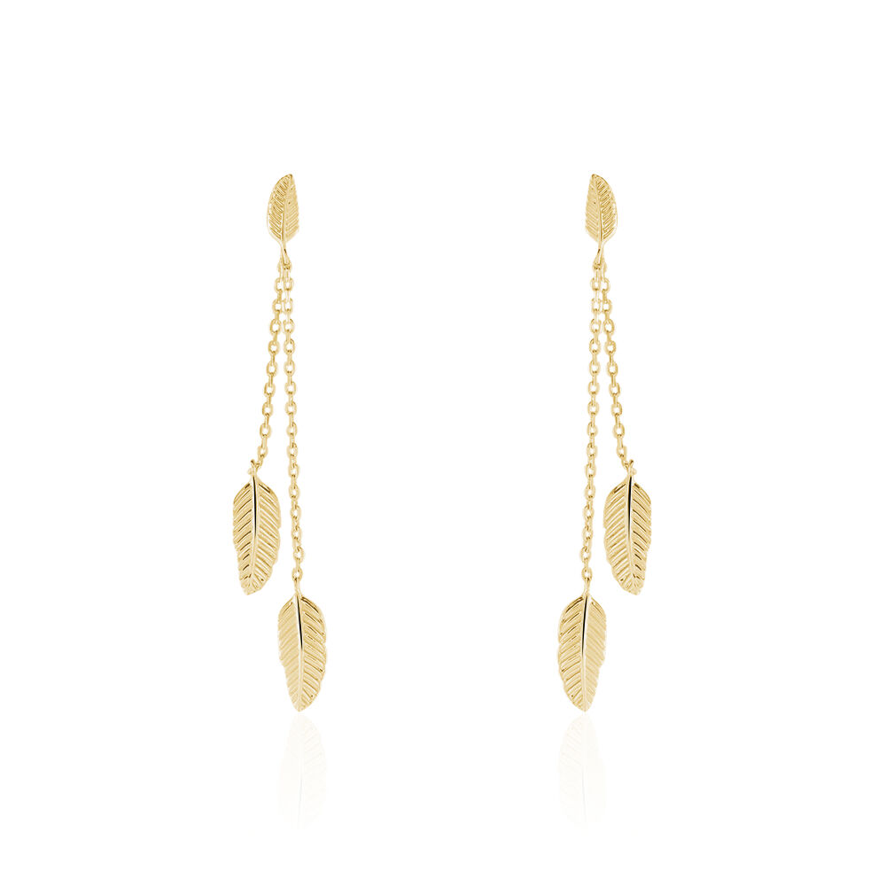 Boucles D'oreilles Pendantes Plaqué Or Jaune Libby -  Femme | Marc Orian