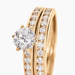 Bague Double Jeu Plaqu&eacute; Or Jaune Oxyde De Zirconium - Solitaires Femme | Marc Orian