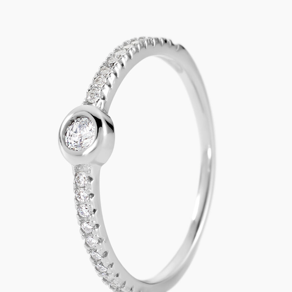 Bague Maryne Argent Blanc Oxyde De Zirconium - Bijoux fantaisie Femme | Marc Orian