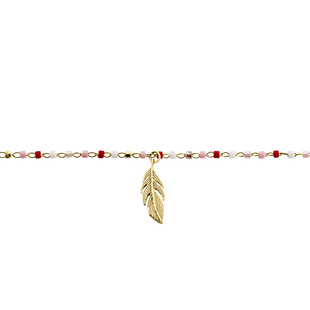 Chaine De Cheville Plaqu&eacute; Or Jaune Mica Perles De Miyuki - Chaines de cheville Femme | Marc Orian