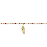 Chaine De Cheville Plaqu&eacute; Or Jaune Mica Perles De Miyuki - Chaines de cheville Femme | Marc Orian