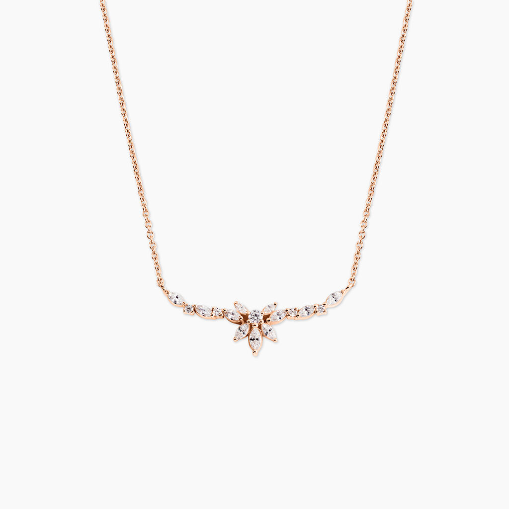 Collier Davena Argent Rose Oxyde De Zirconium - Colliers avec pierres Femme | Marc Orian