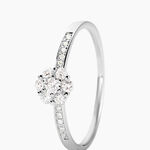 Bague Magnolia Or Blanc Diamant - Bagues pierres pr&eacute;cieuses Femme | Marc Orian