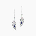 Boucles D'oreilles Pendantes Argent Blanc Stieg - Pendantes Femme | Marc Orian