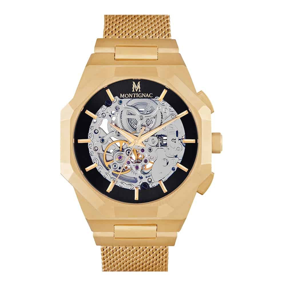 Montre Montignac Octogon Automatique Noir - Montres automatiques Homme | Marc Orian