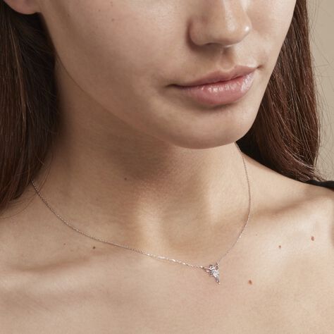 Collier Fee Or Blanc Diamant - Colliers Femme | Marc Orian
