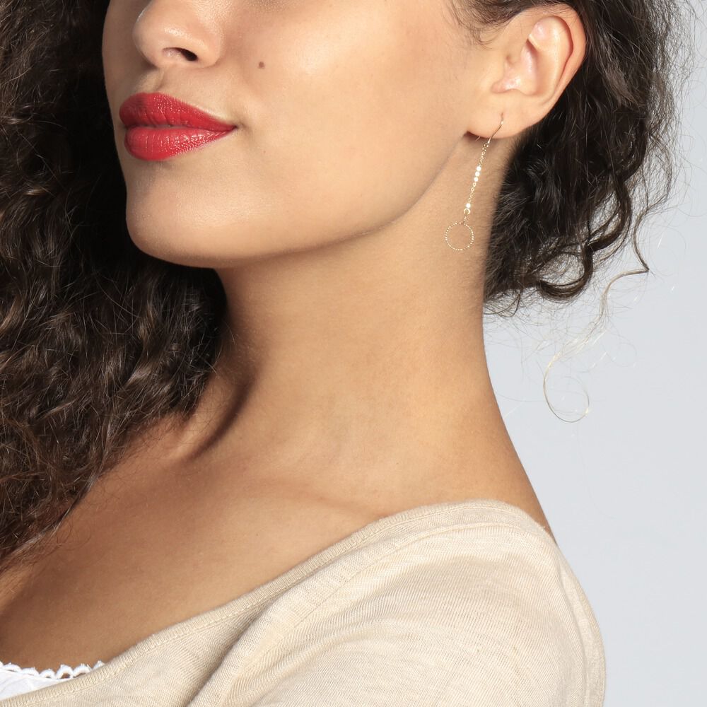 Boucles D'oreilles Pendantes Leonetta Or Jaune - Pendantes Femme | Marc Orian