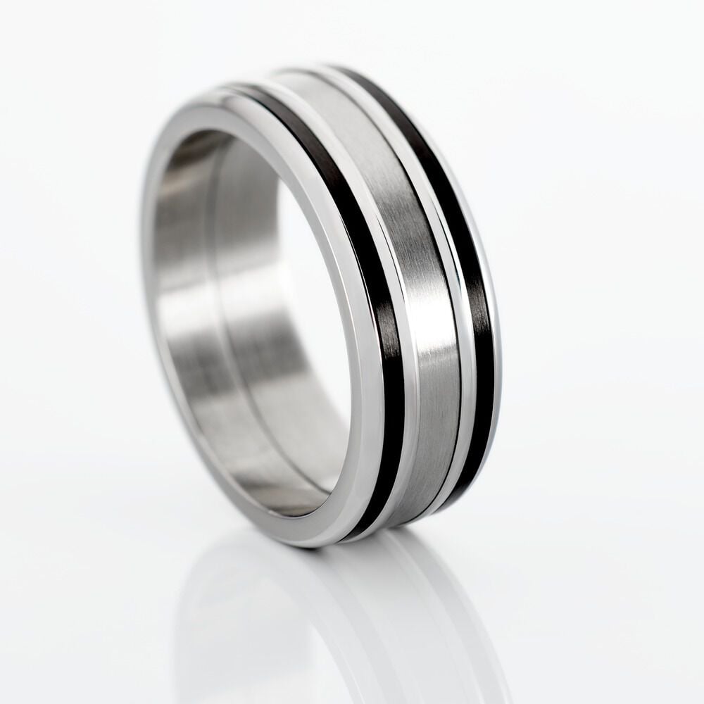 Bague Margalith Acier Blanc - Bagues grosses Homme | Marc Orian