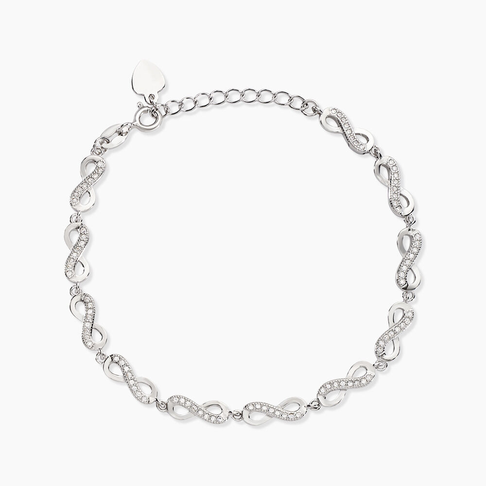 Bracelet Anka Argent Blanc Oxyde De Zirconium - Bracelets cha&icirc;nes Femme | Marc Orian