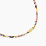 Collier Acier Jaune Pierre De Synthese - Colliers avec pierres Femme | Marc Orian