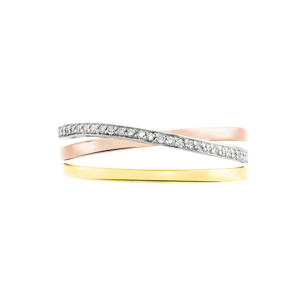 Bague Layan Or Tricolore Diamant - Bagues Femme | Marc Orian