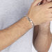Bracelet Vivian Maille Alternee 1/3 Argent Blanc - Bracelets mailles Homme | Marc Orian