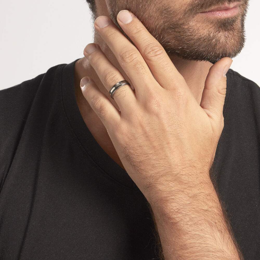 Alliance Nathaell Ruban Plat Palladium Blanc -  Famille | Marc Orian