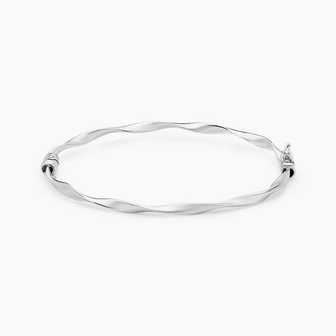 Bracelet Jonc Nathaelae Argent Blanc - Bracelets joncs Femme | Marc Orian