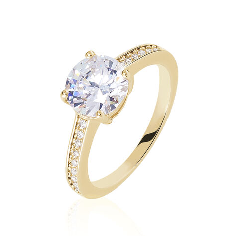 Bague Solitaire Zoura Plaqué Or Jaune Oxyde De Zirconium - Bagues Solitaire Femme | Marc Orian
