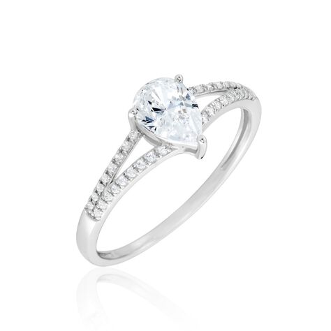 Bague Or Blanc Marinda Oxyde De Zirconium - Solitaires Femme | Marc Orian