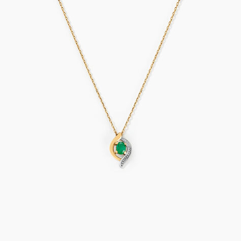 Collier Lydia Or Jaune Emeraude - Colliers avec pierres Femme | Marc Orian
