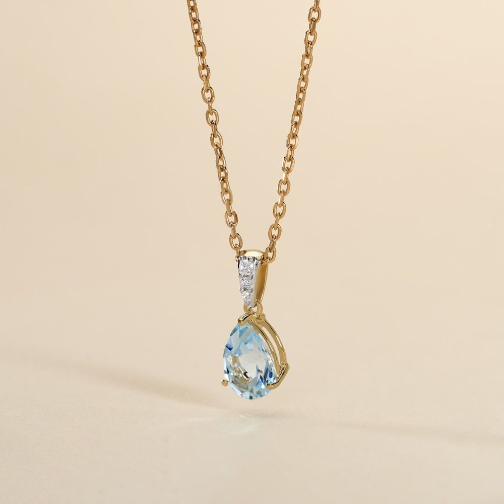 Pendentif Or Jaune Gorgel Topaze Oxydes De Zirconium - Pendentifs Femme | Marc Orian