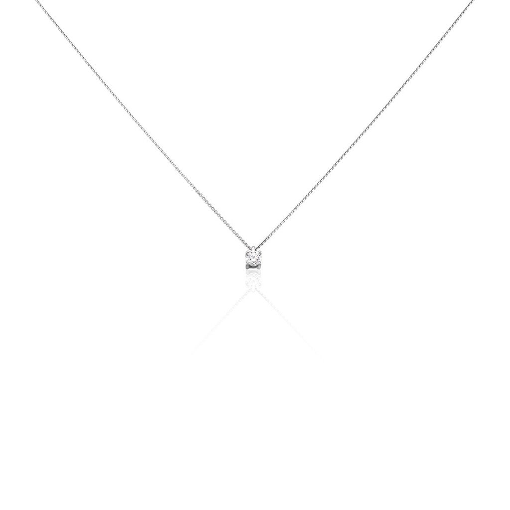 Collier Elfa Or Blanc Diamant - Colliers avec pierres Femme | Marc Orian