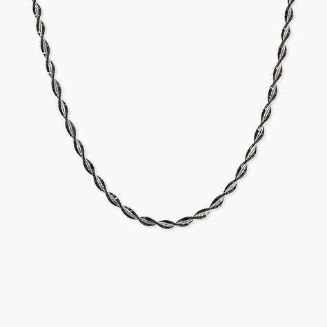 Collier Abie Torsade Argent Bicolore - Colliers fantaisie Femme | Marc Orian