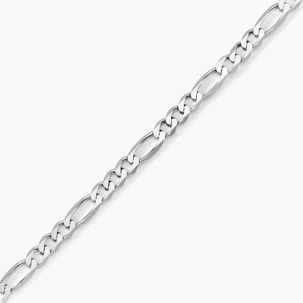 Bracelet Vivian Maille Alternee 1/3 Argent Blanc - Bracelets mailles Homme | Marc Orian